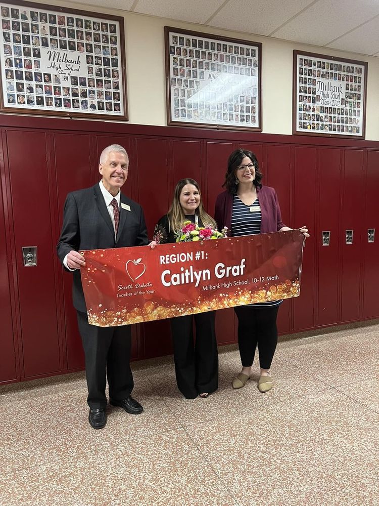 Mrs. Graf Region Teacher of the Year! Milbank School District